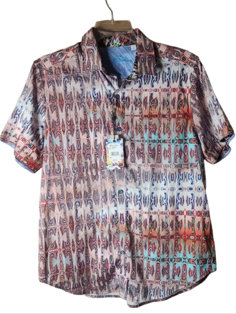 Robert Graham Men's High Times Patterned Woven Shirt - Multi Large Nwt - Picture 7 of 15